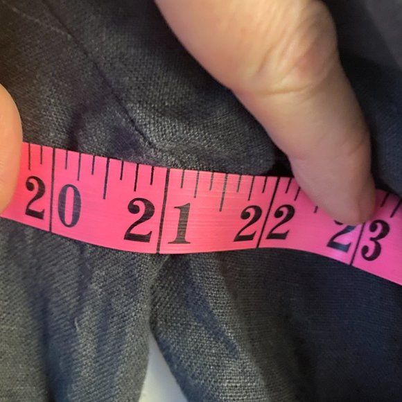 Conscious Clothing Black Linen Shirt Dress with Pockets and Snap Buttons - Picture 8 of 11